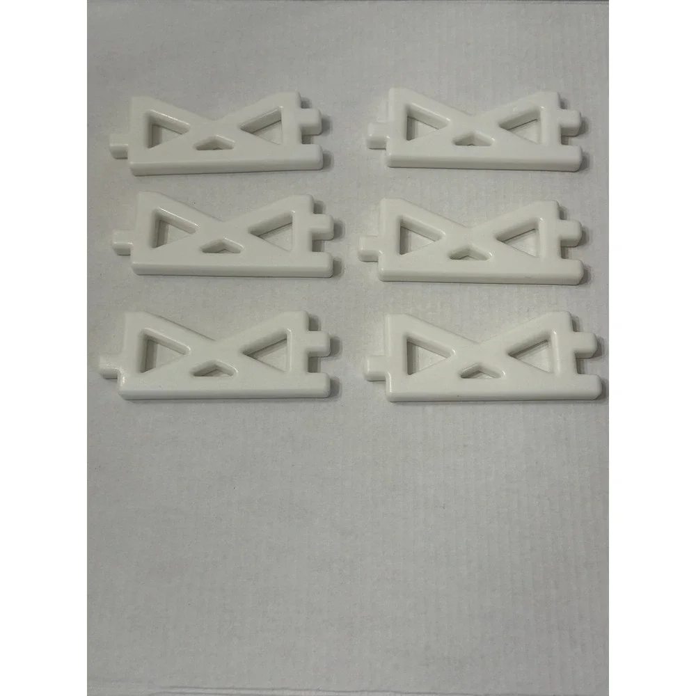 VTG Little Tikes Waffle Blocks 6 Piece Lot White Farm Fencing Replacement Pieces